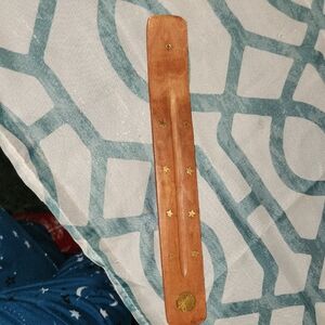 Wooden Incense Holder with Star Design